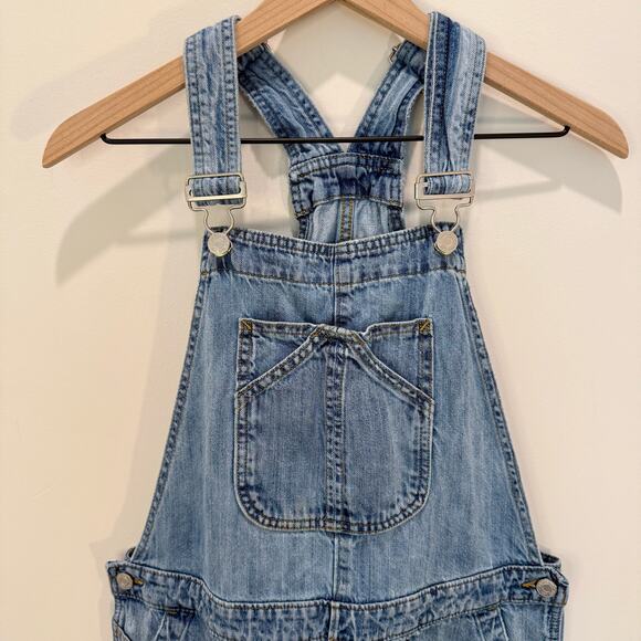 GAP Distressed Patchwork Denim Overalls Women’s Small Gap For Good - Picture 4 of 13
